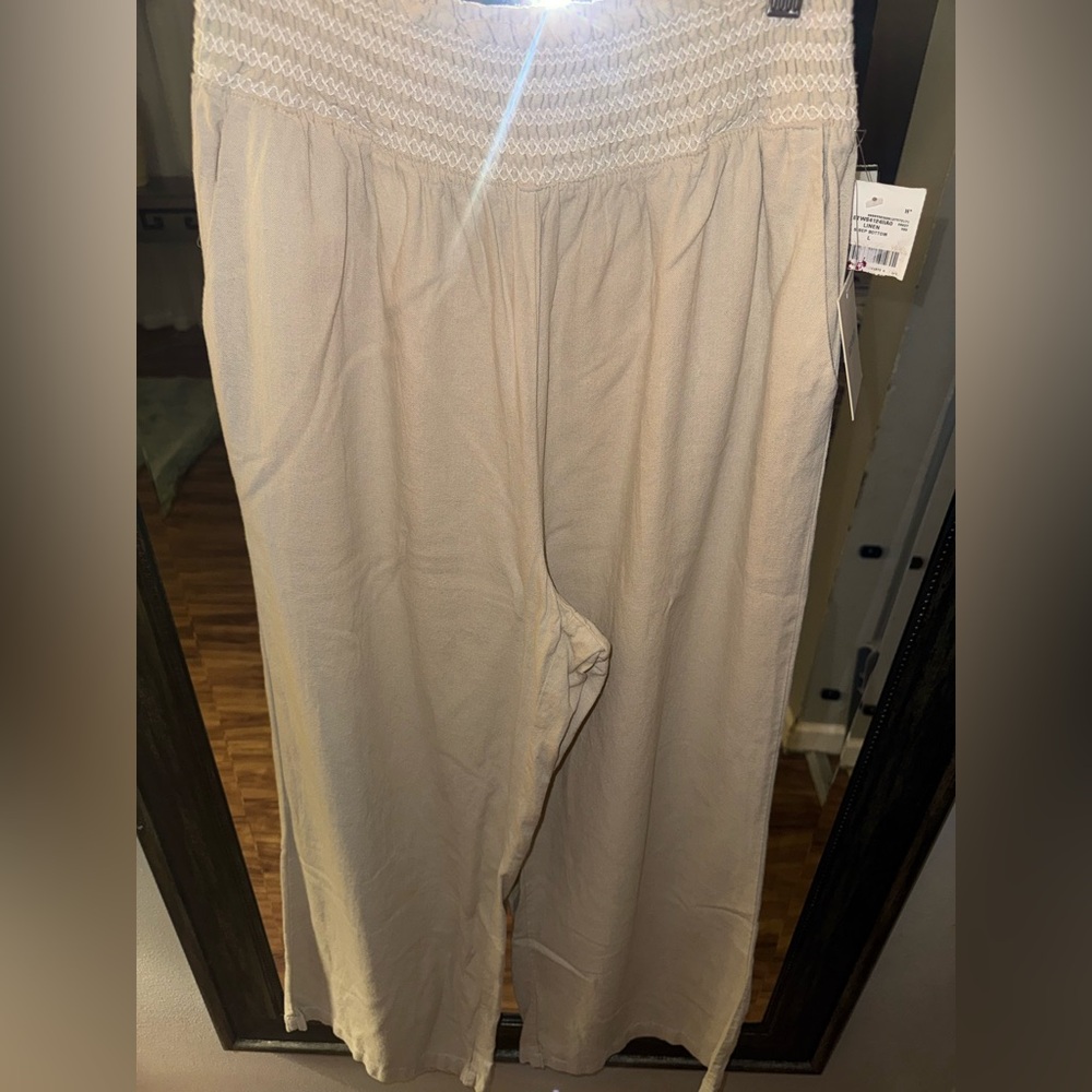 Ellen Tracy Linen blend wide leg pants - Picture 7 of 12